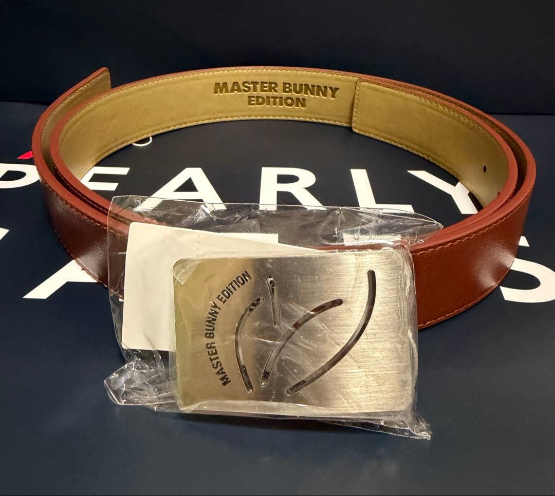 ②新品 パーリーゲイツ マスターバニー ベルト シンチュウ バックル 2点セット
