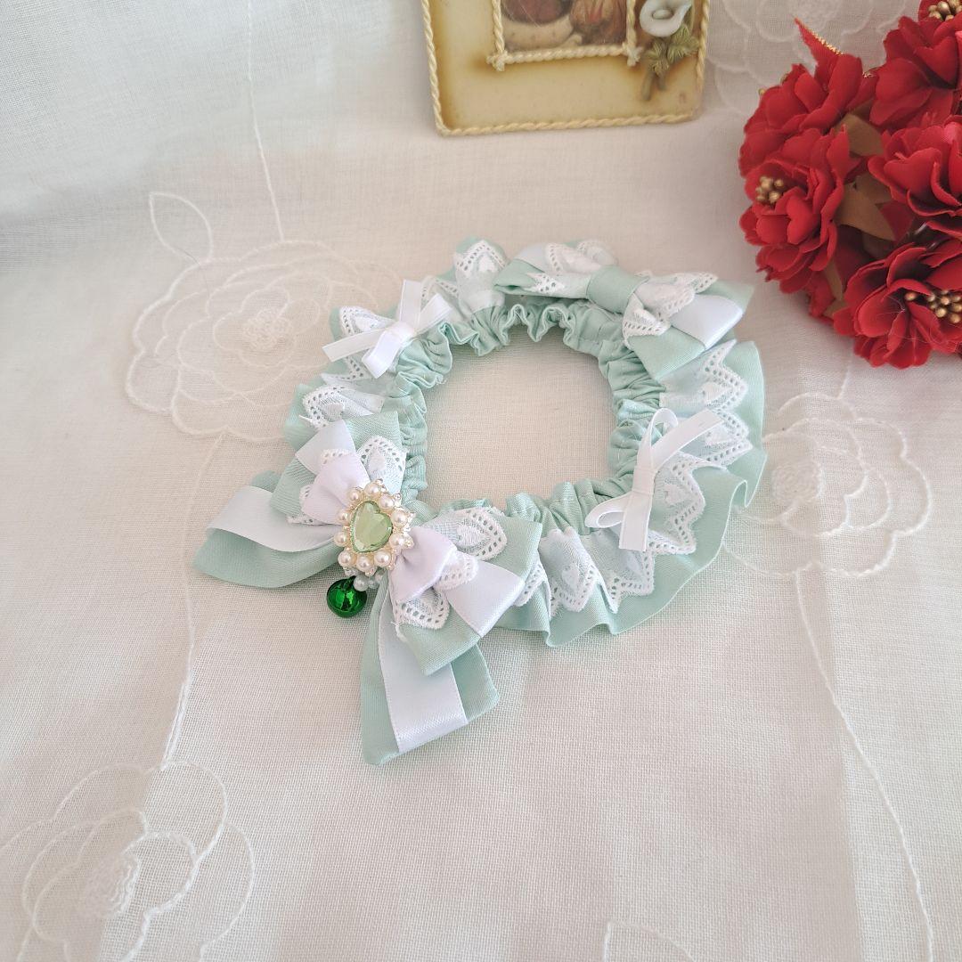 短毛シュシュ、バレンタインBOX(ミント)わんちゃん猫ちゃん用