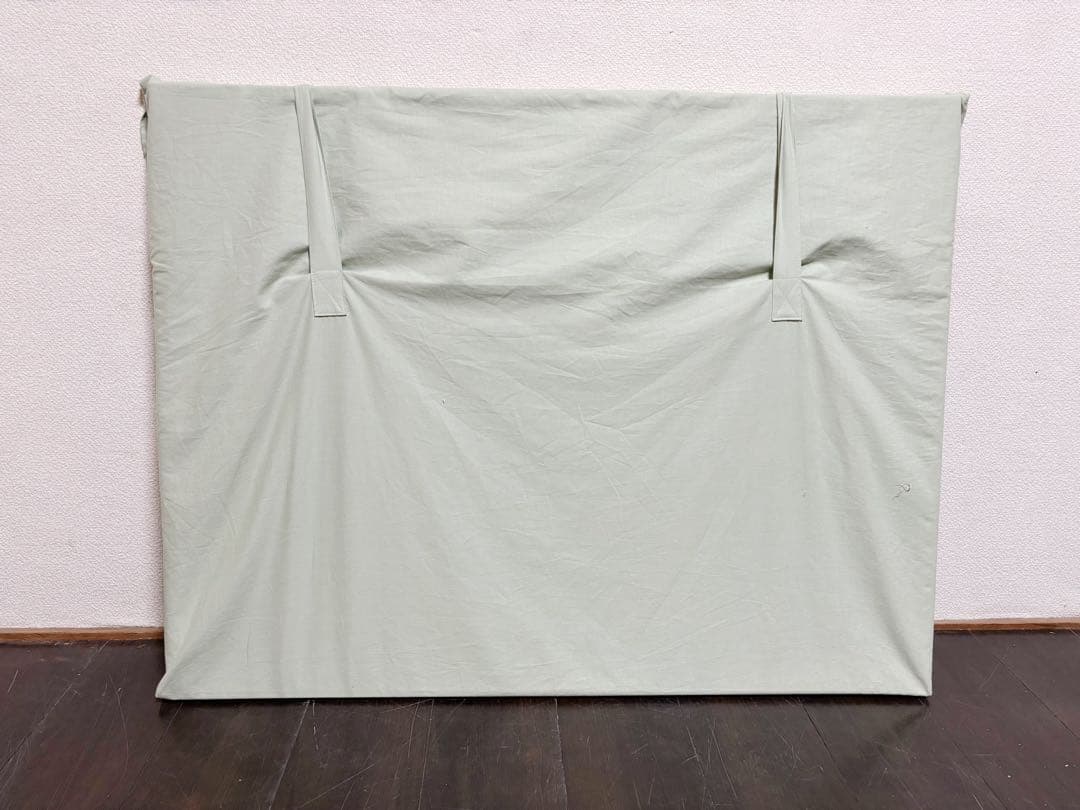 未使用 茶道具 吉倉宗匠 自筆 金泥玉画賛雪向 腰風風炉先屏風 黒缘 書付 花押