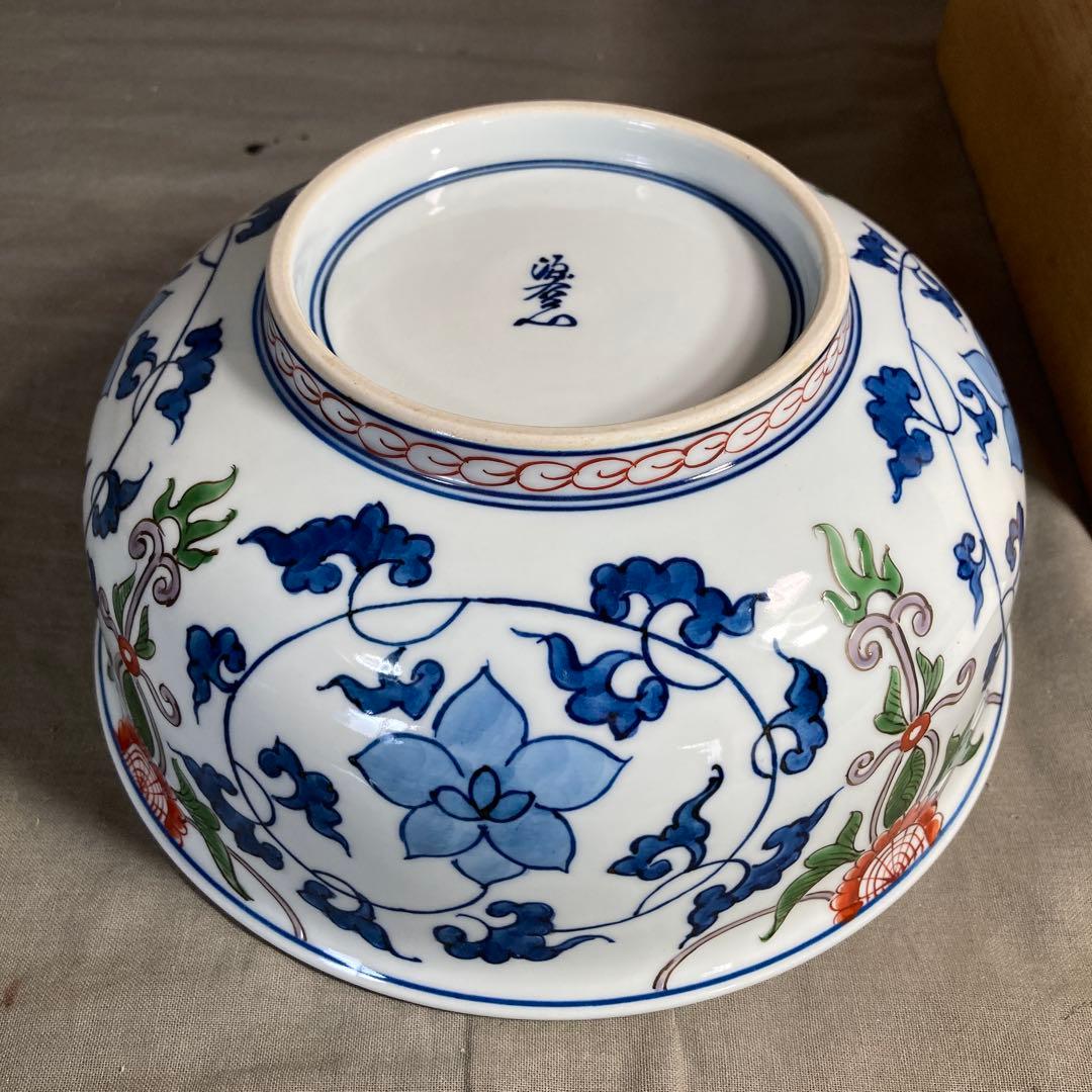 【美穂さん専用】古伊万里の伝統　名窯　舘林源右衛門作　古伊万里鳳凰獅子見込文　鉢