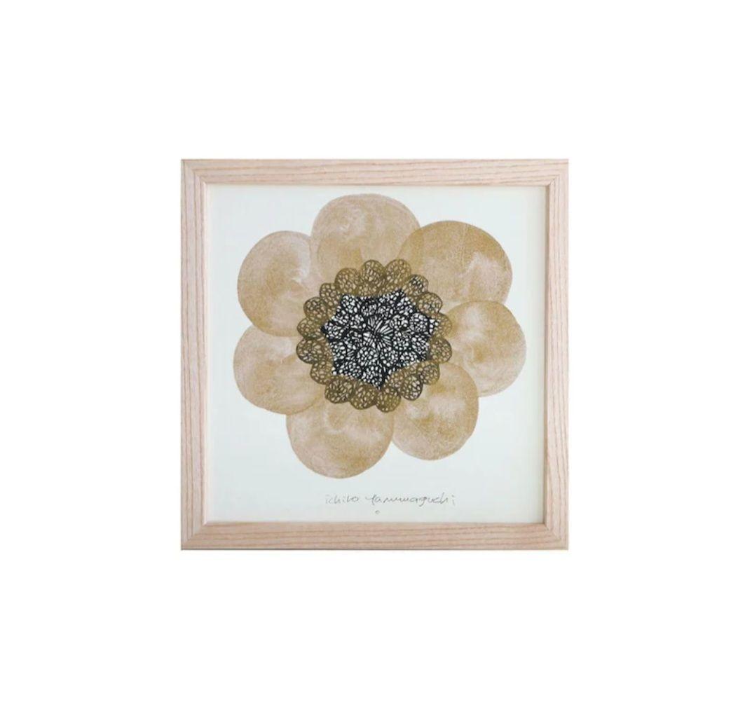 IDEE 山本一郎　アートポスター　花　GOLD