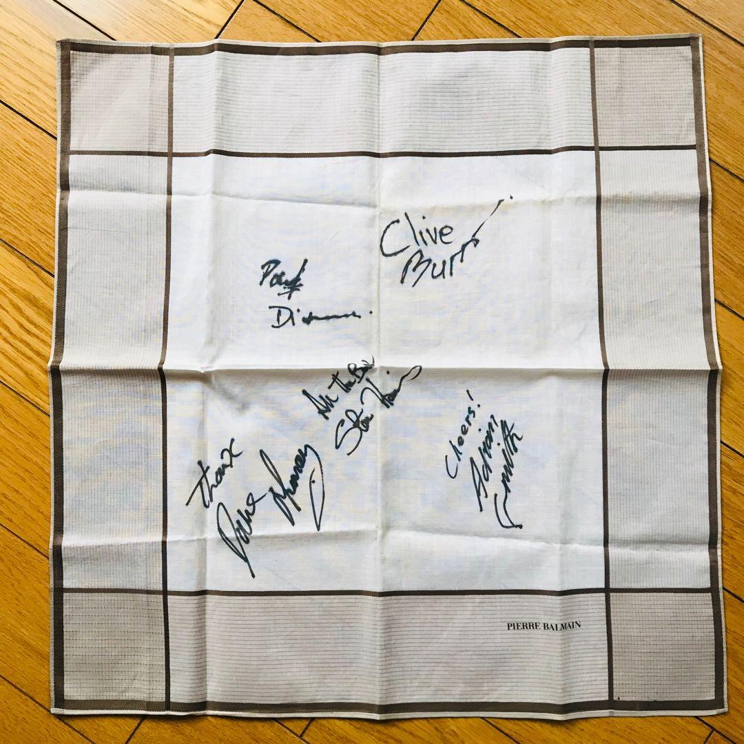 【超貴重！】初期IRON MAIDEN  直筆サイン入りハンカチ(^_−)−☆