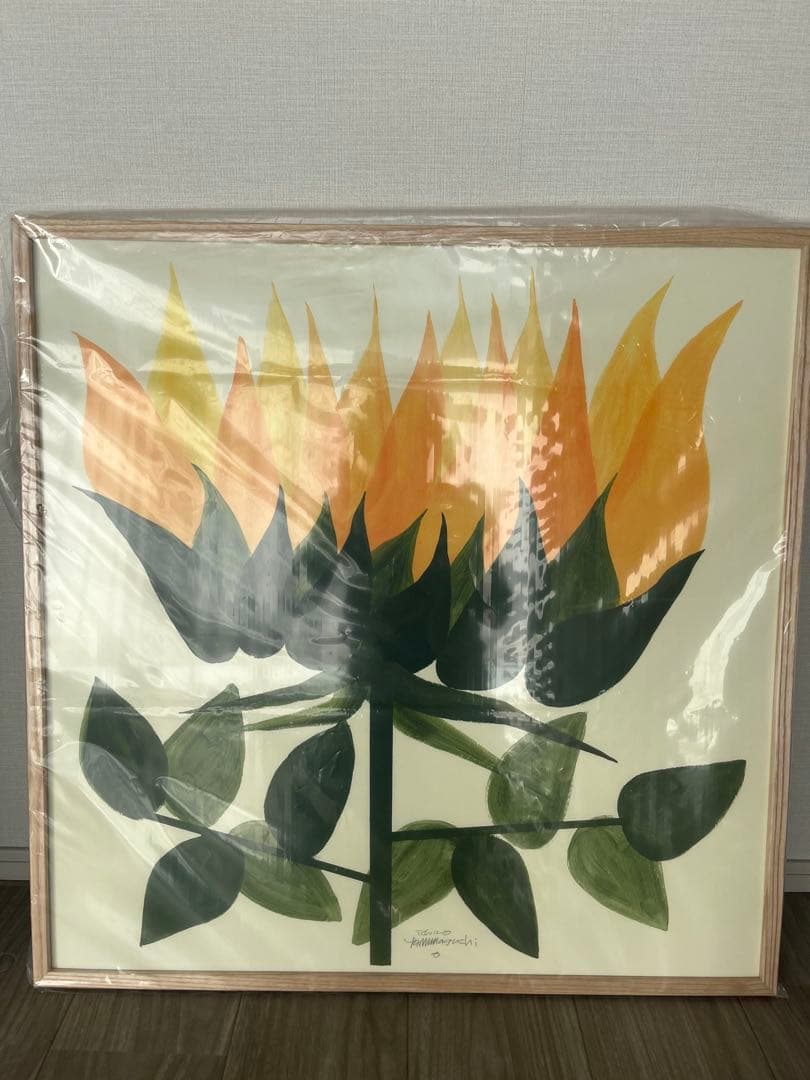 新品未使用品　IDEE 山口一郎　neo flower ポスター　（額装付き）