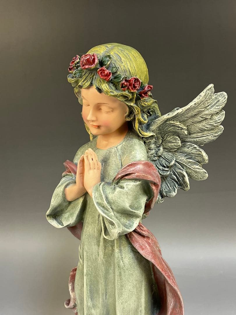 【リトルガールエンジェル】 天使の置物　 玄関　リビング　寝室　書斎　30cm