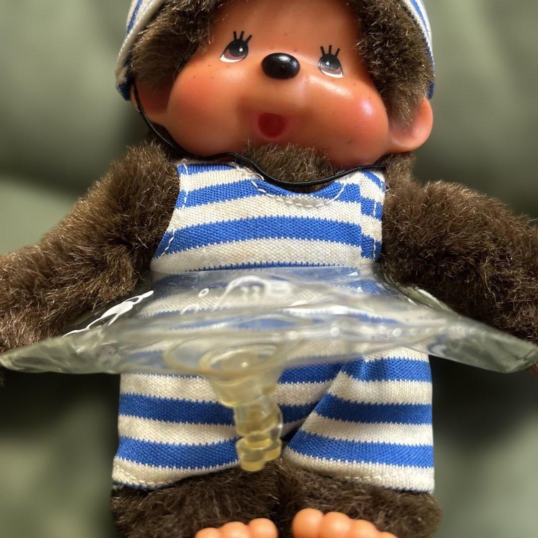 モンチッチ　ぬいぐるみ　ブルーストライプ水着