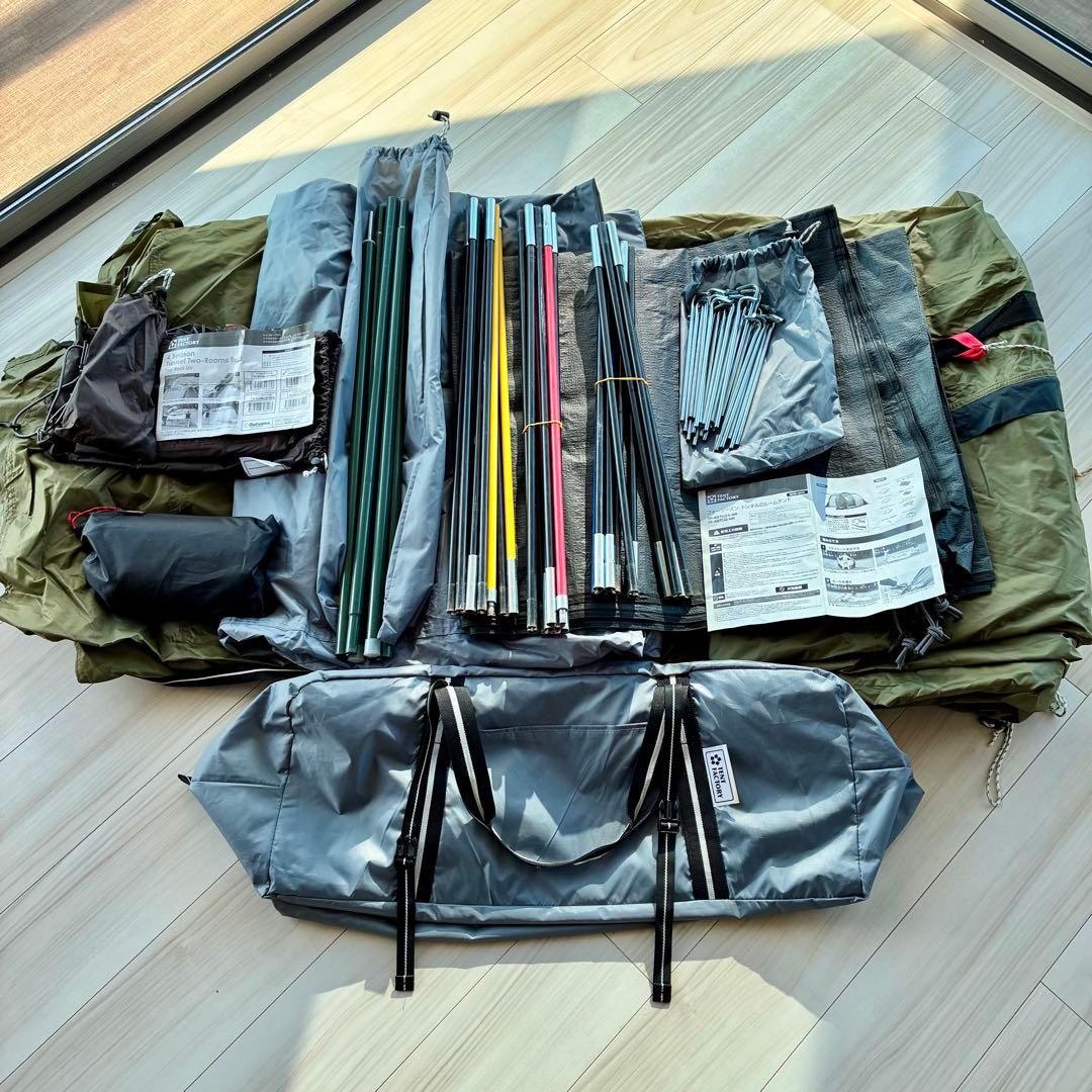 TENT FACTORY 4シーズン トンネル2ルームテント トップルーフ付！