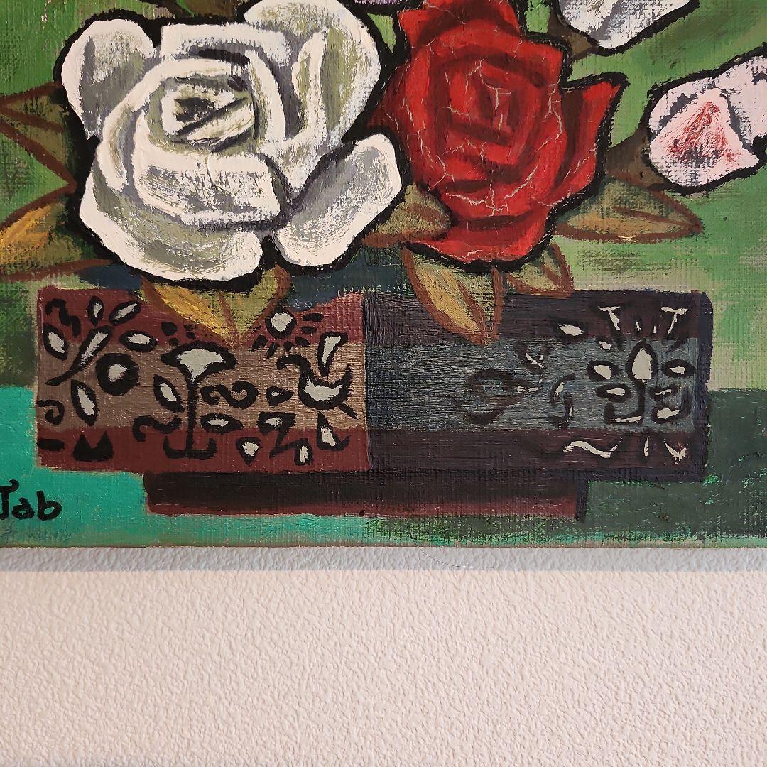 田渕眞兒　油絵　油彩　薔薇シリーズ　花　No.30+s