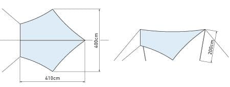 【レア美品】MONORAL モノラル スカイフィルム 200SIL UL タープ
