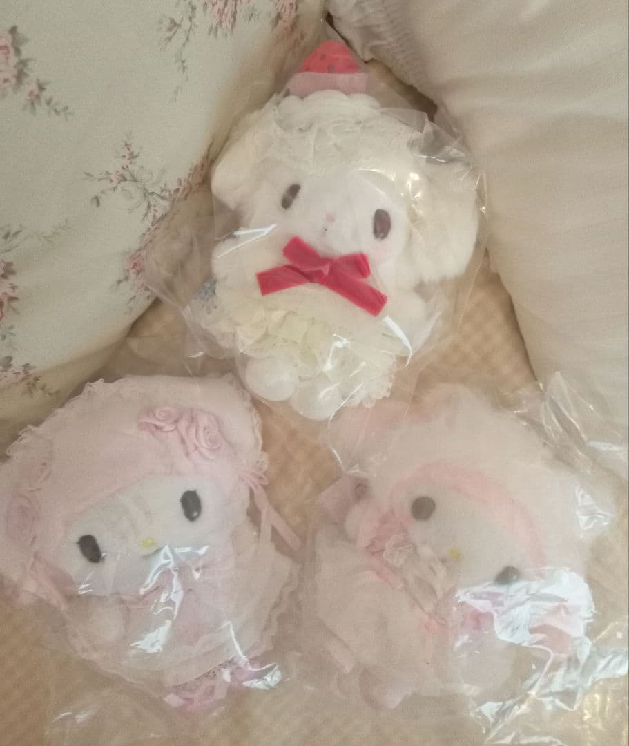 白猫バレリーナ　ホワイトフリル　ショートケーキ　マイメロディ　マスコットセット