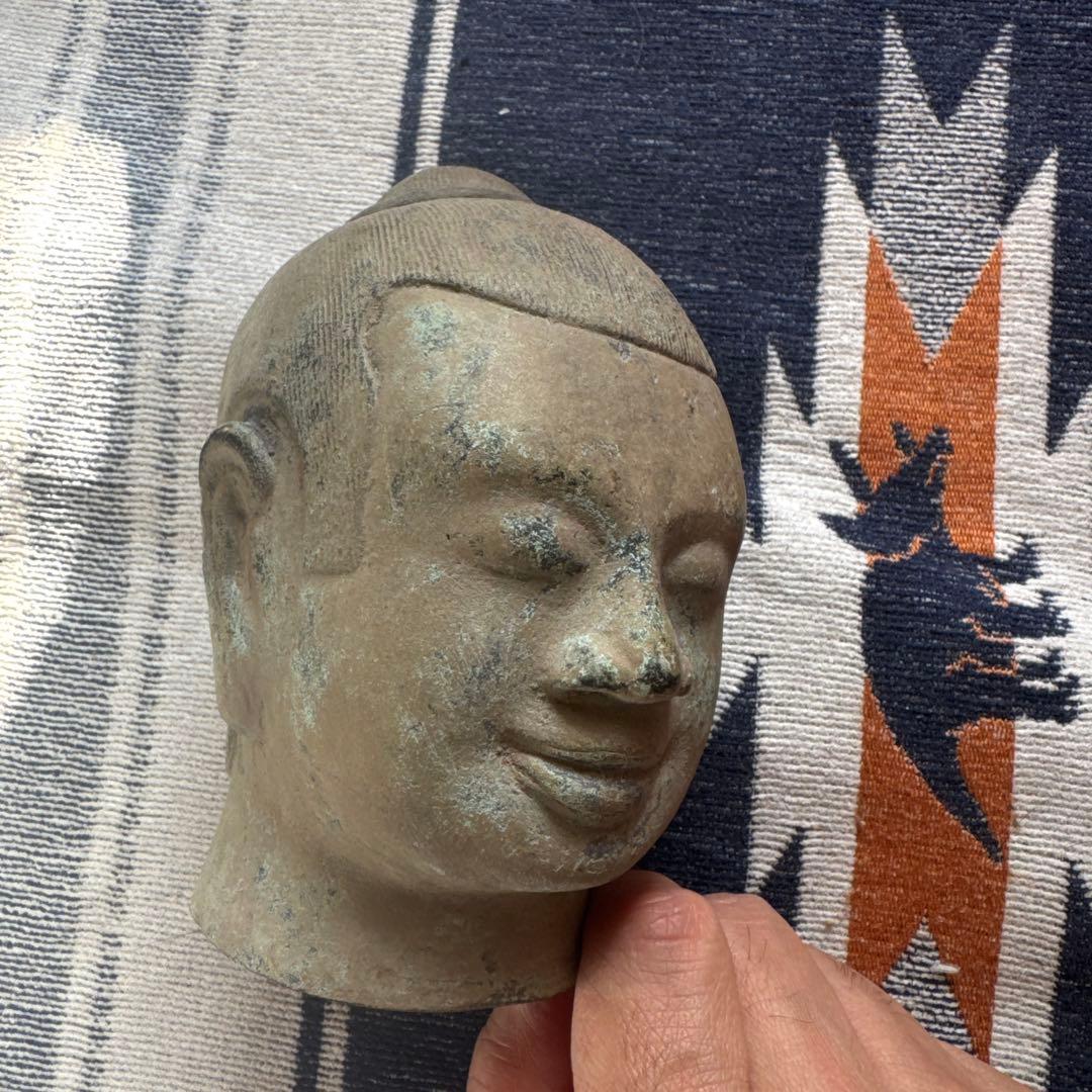 カンボジア アンコールワット 仏像 仏頭 仏教美術 クメール美術 バイヨン 鋳物