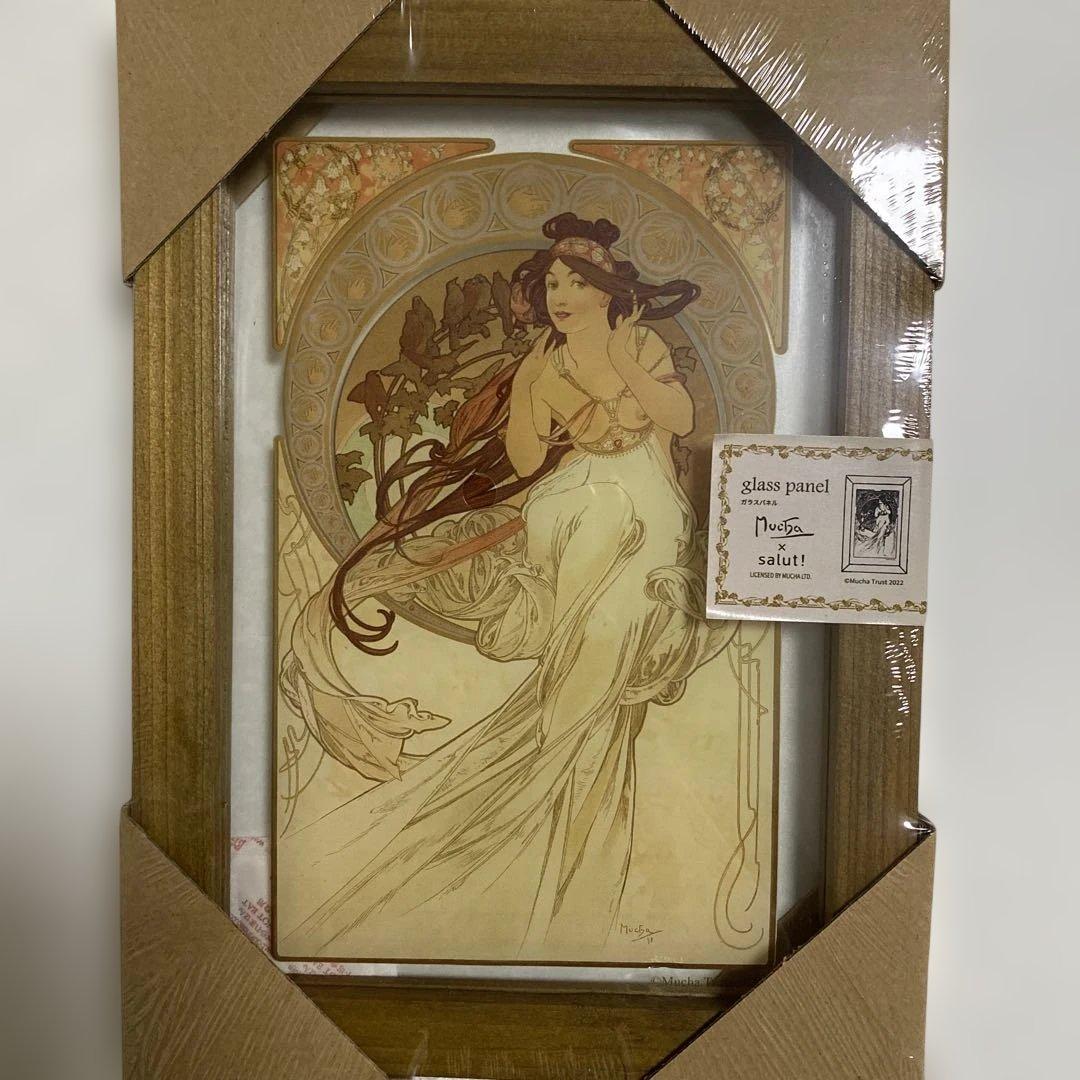 アルフォンス・ミュシャ ガラスパネル4枚セット