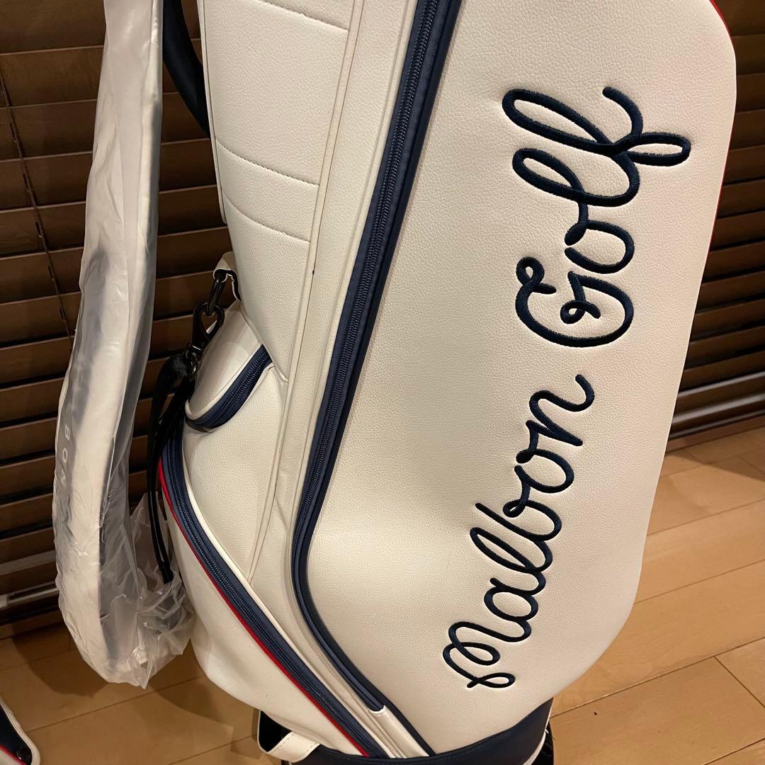 【即発送】MALBON マルボンゴルフ キャディバッグ ゴルフバッグ WHT白