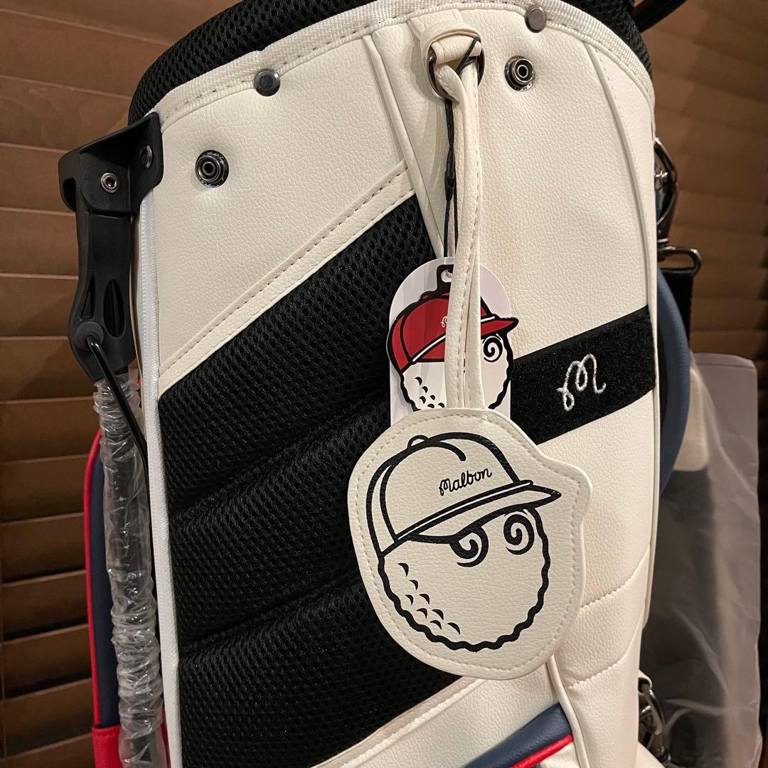【即発送】MALBON マルボンゴルフ キャディバッグ ゴルフバッグ WHT白