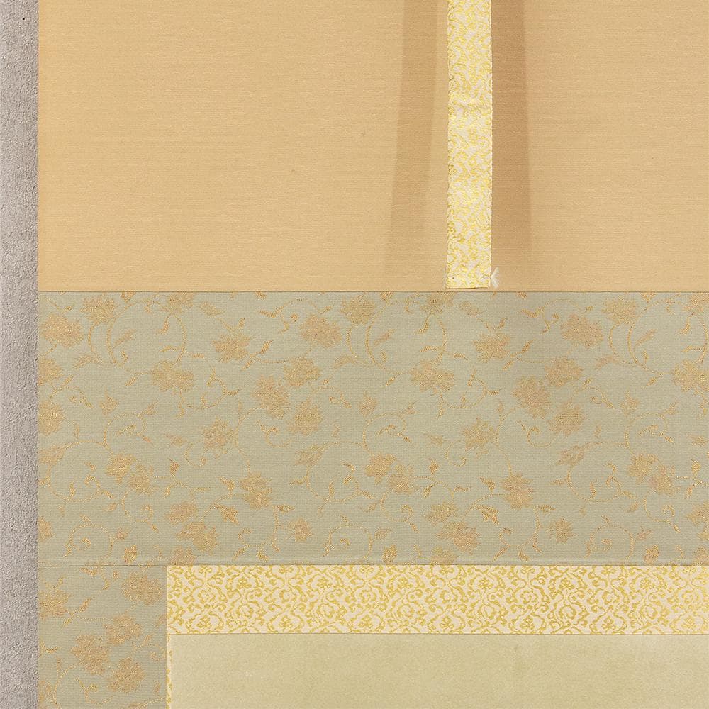 掛軸 横幅 東韶光「虫の音」共箱 秋の軸 秋茄子 紅葉 蟋蟀