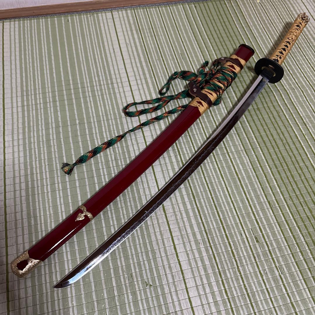 模造刀　模擬刀　武士　侍　伝統工芸　剣　ソード　太刀　小太刀　鞘　鍔　赤　朱色