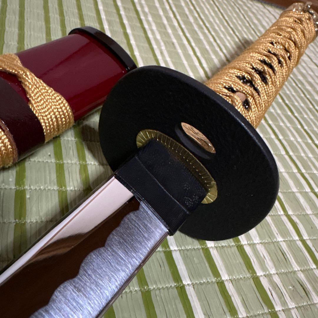模造刀　模擬刀　武士　侍　伝統工芸　剣　ソード　太刀　小太刀　鞘　鍔　赤　朱色