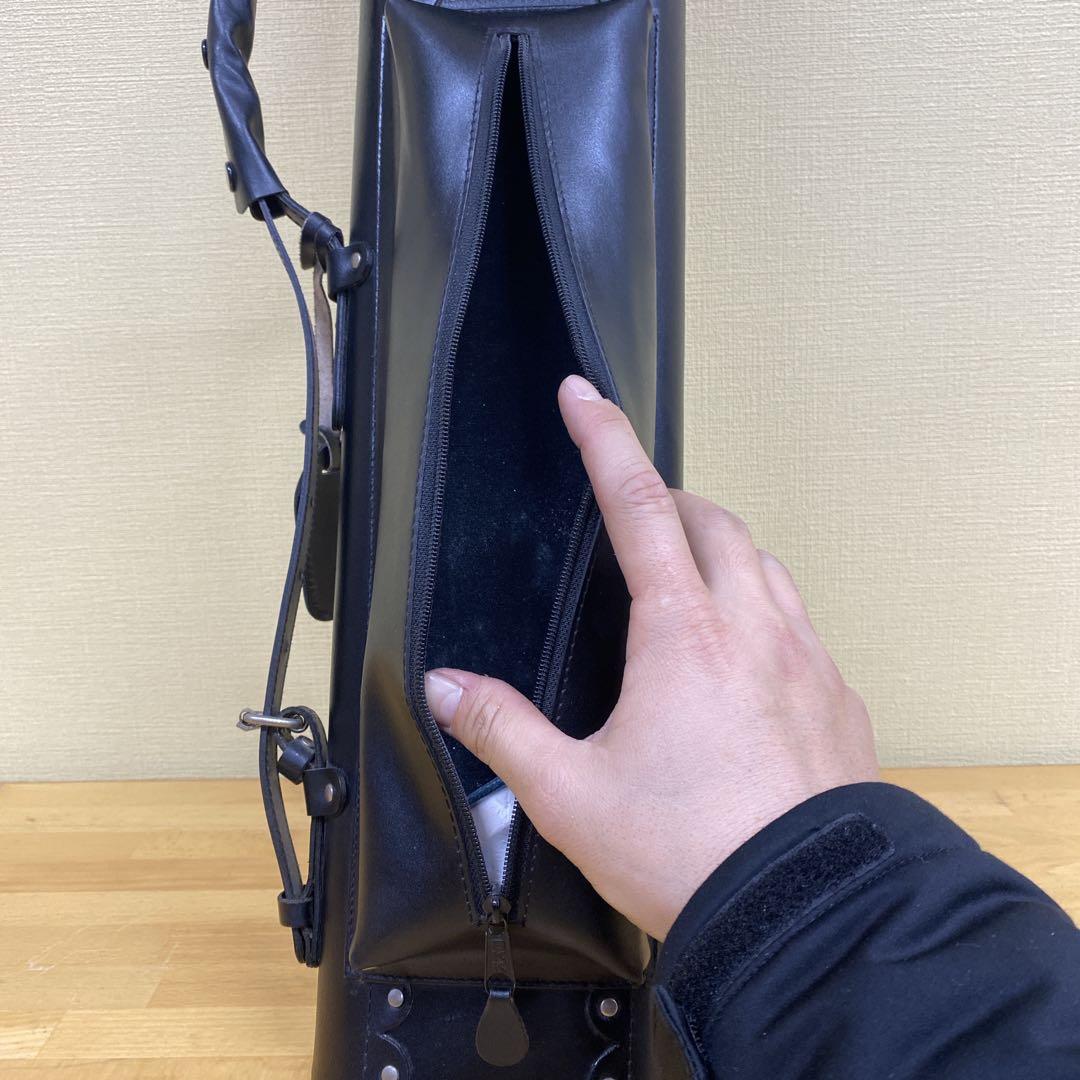 ★美品★ビリヤードキューケース レザー製 ブラック