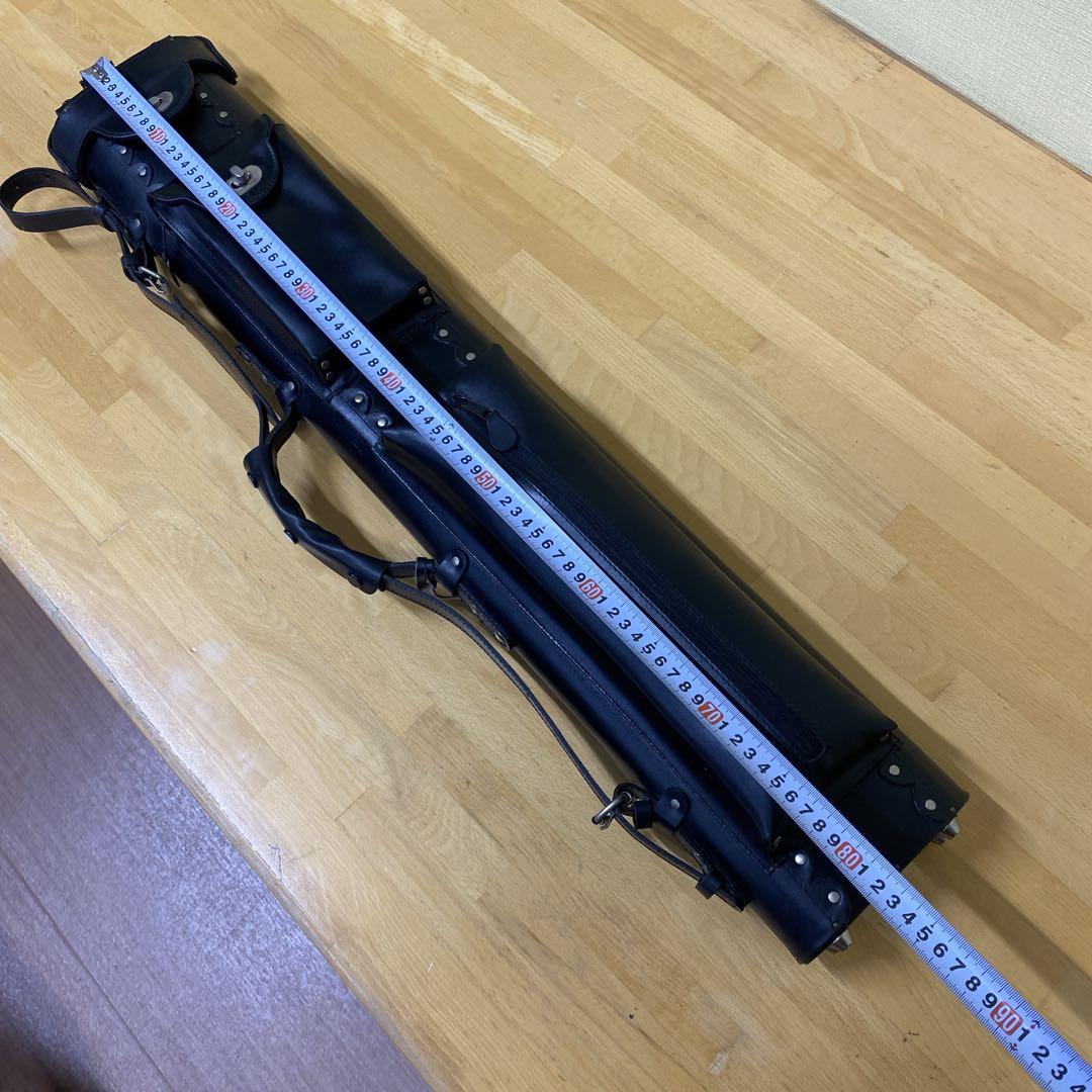 ★美品★ビリヤードキューケース レザー製 ブラック