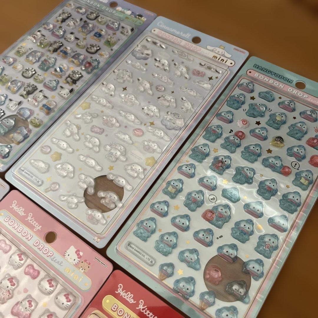 正規品　サンリオボンボンドロップシールミニ　7種