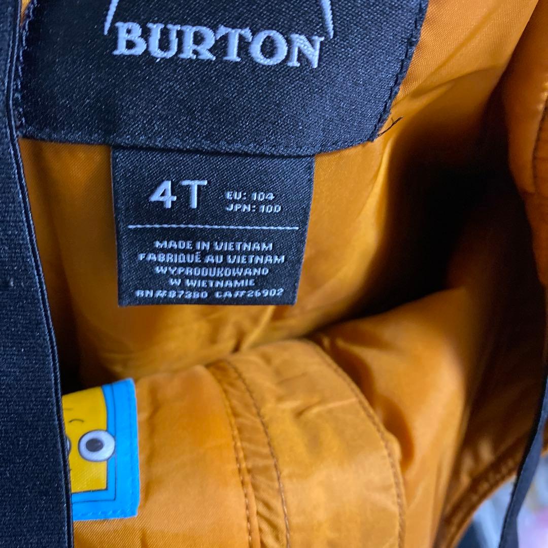 【100cm】　BURTON キッズ スノーボードウエア 上下 ビブパンツ