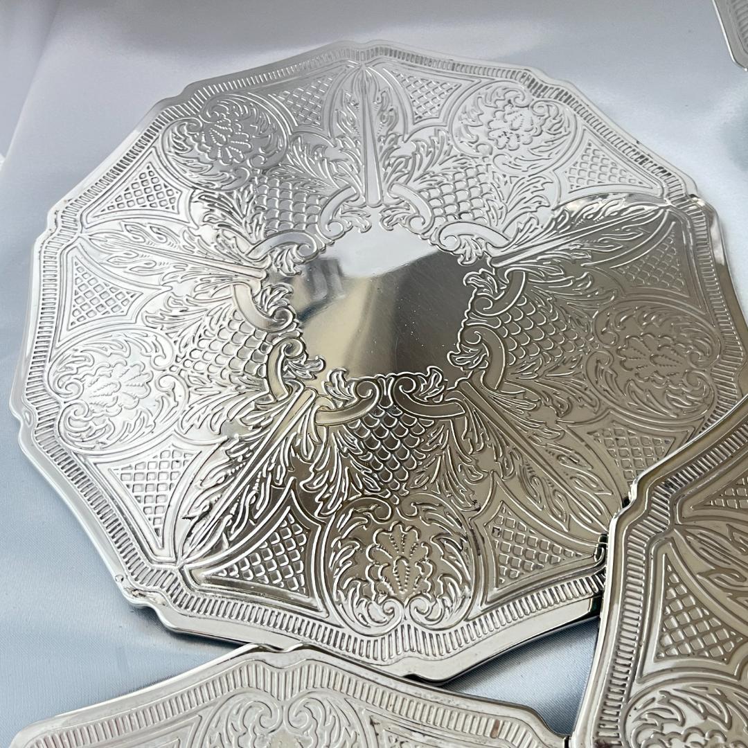 【Cavalie】 プレースマット 6枚組 20cm【シルバープレート】