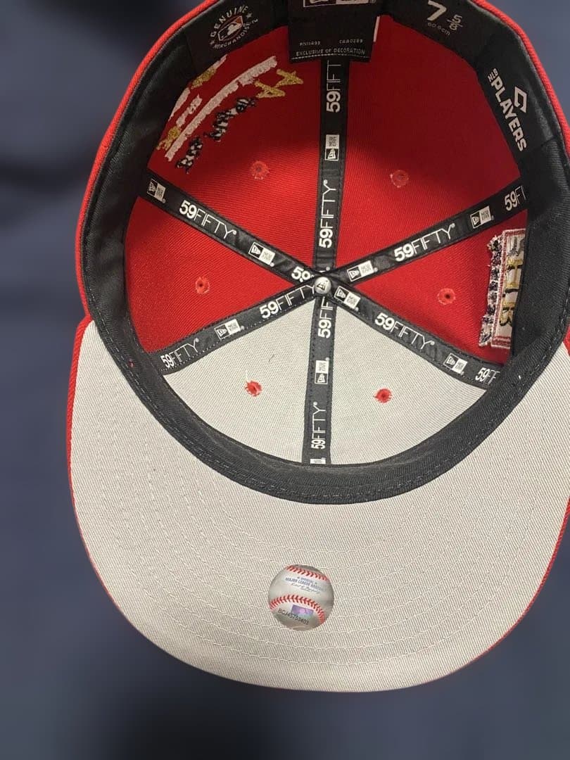 エンジェルス 59FIFTY キャップ 7 5/8 赤/クリーム