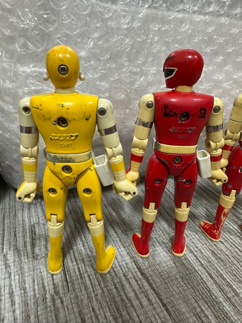 【当時物】光戦隊マスクマン フィギュア5体 1987年 バンダイ