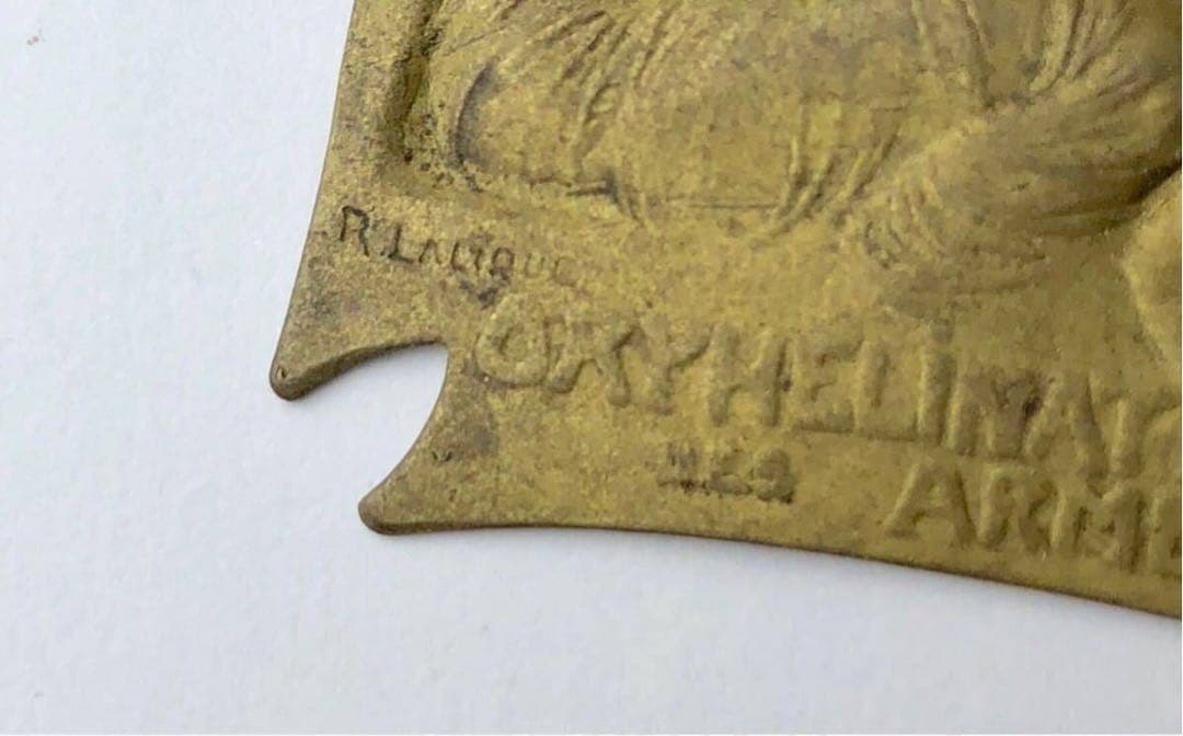 【ルネ・ラリック フランス 一次大戦勲章 】1914年 真鍮製メダル