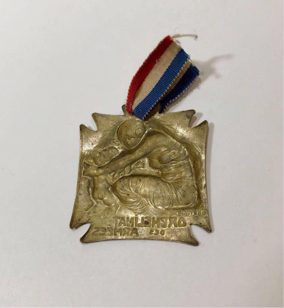 【ルネ・ラリック フランス 一次大戦勲章 】1914年 真鍮製メダル