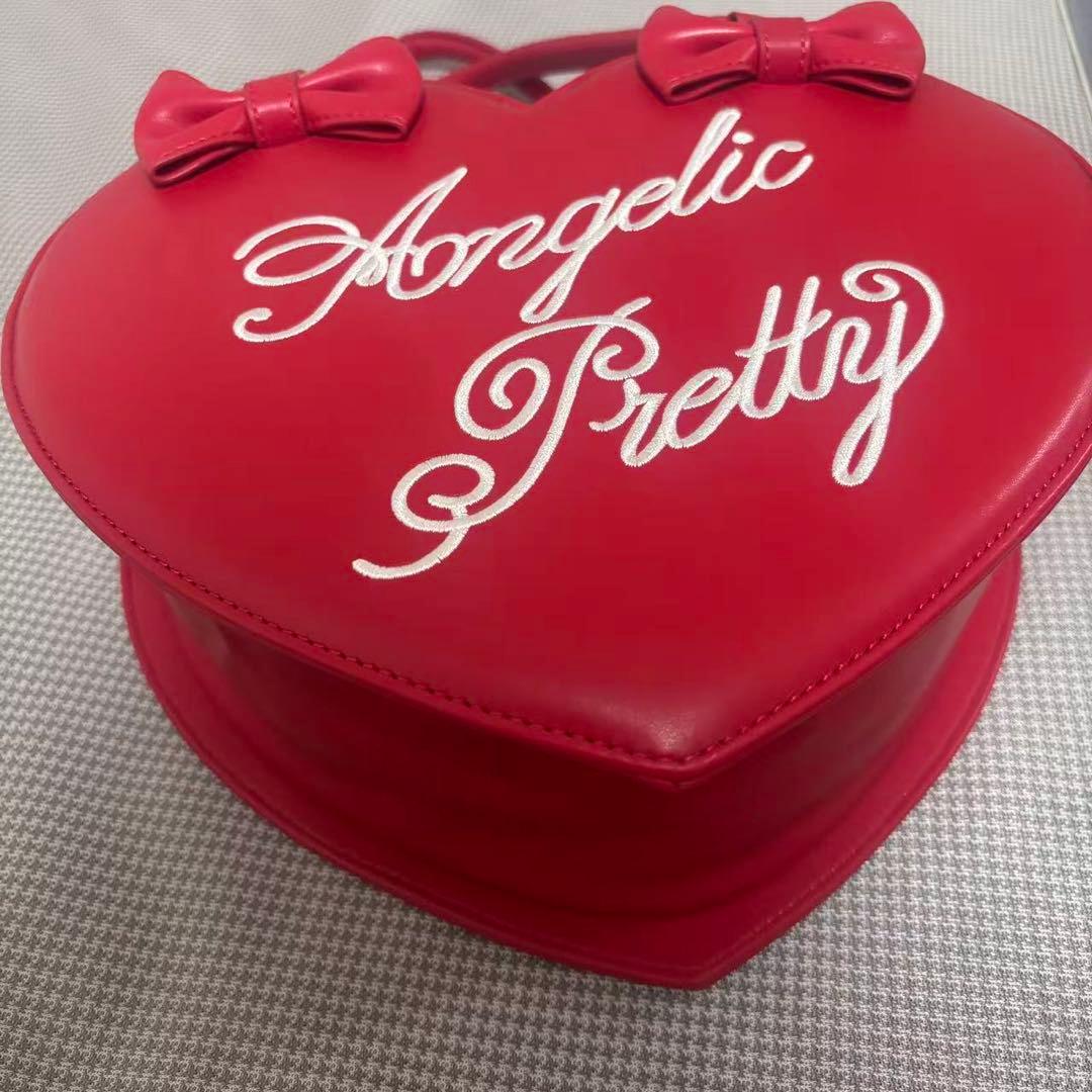 Angelic Pretty ハート バッグ ピンク ロゴ刺繍
