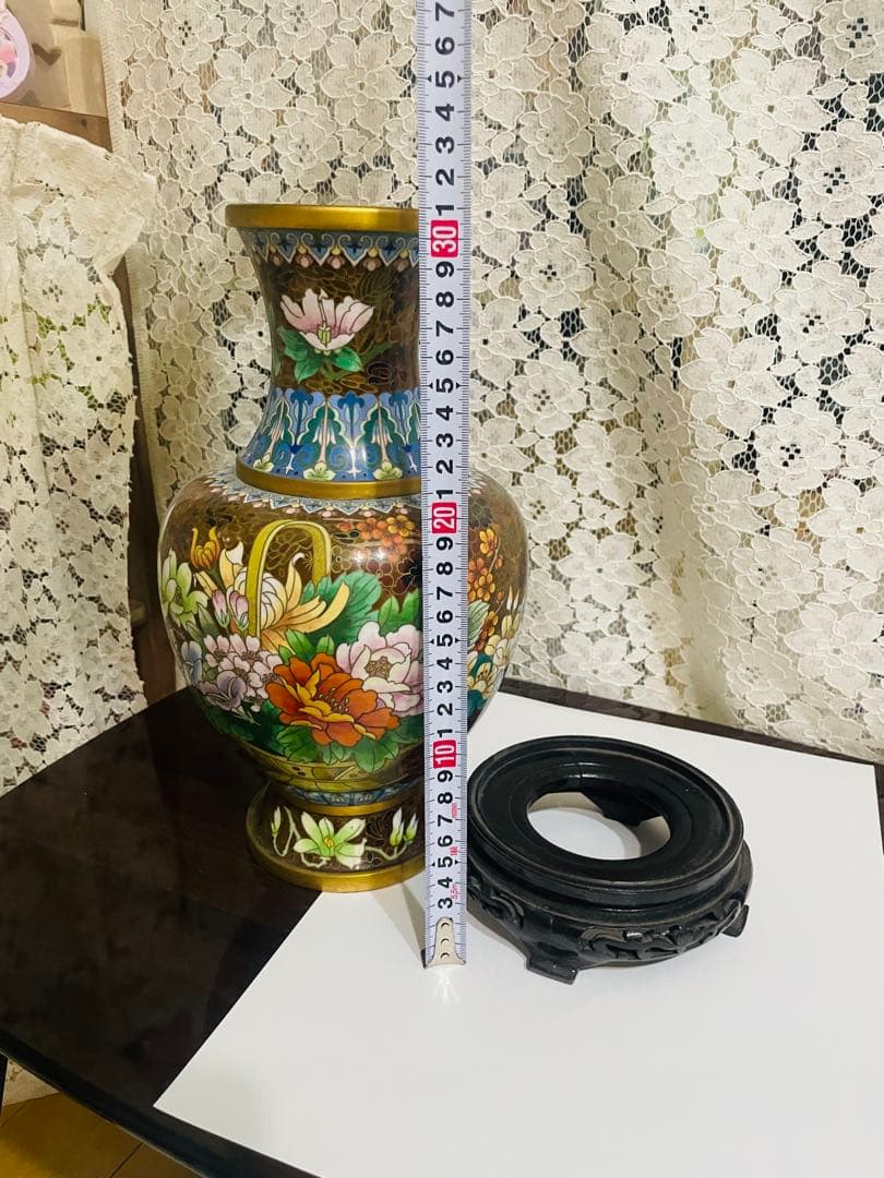 中国七宝焼　大きめの花瓶