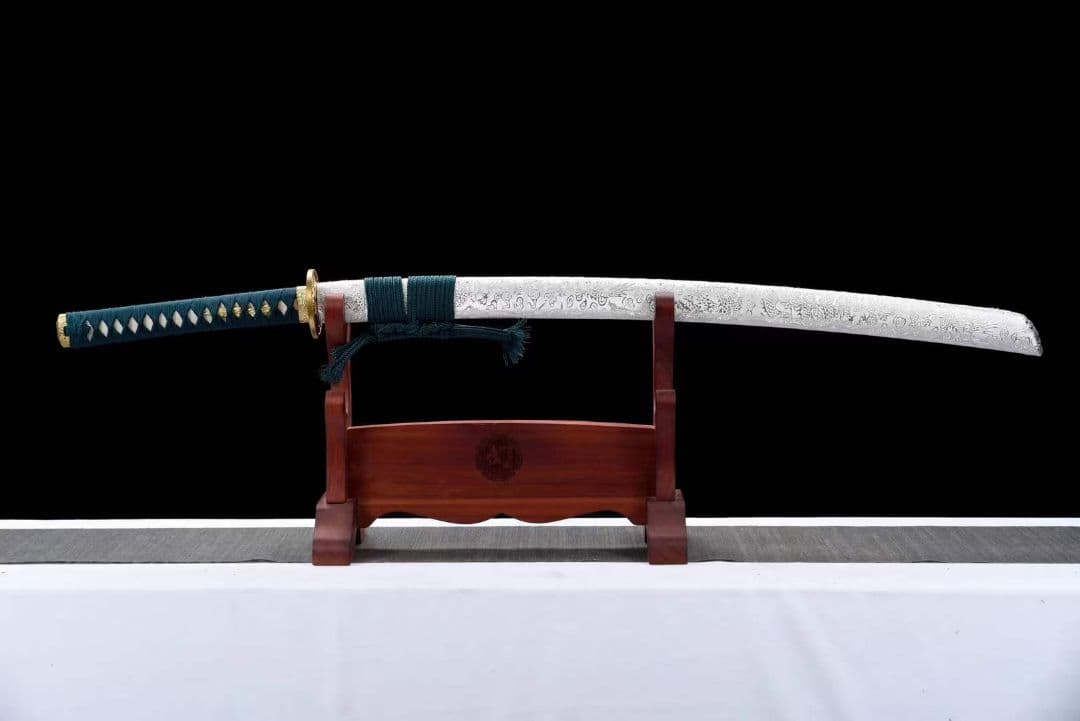 焼成打石紋模様鋼【四聖獣-白虎】武具　刀装具　日本刀　模造刀 居合刀