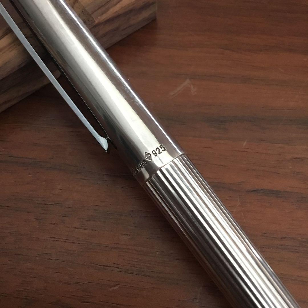 【中古】デュポン 925 シルバー万年筆 ペン先18ct 750