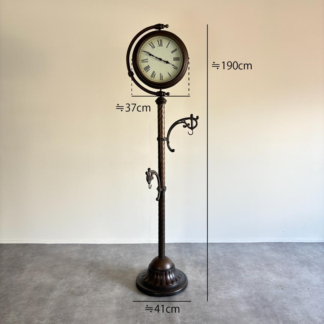 ヴィンテージ　ダブルフェイス　クロック スタンド型