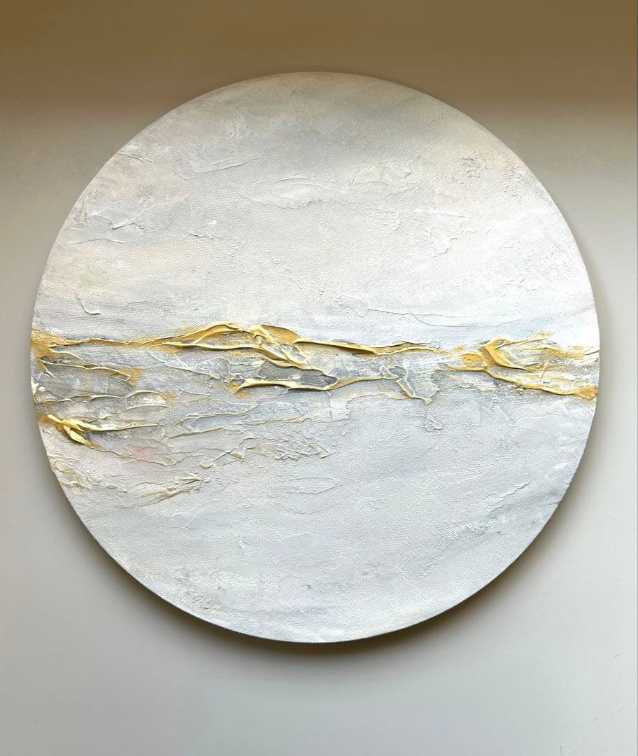 -Texture Art／30cm サークル N.キャンバスボード b