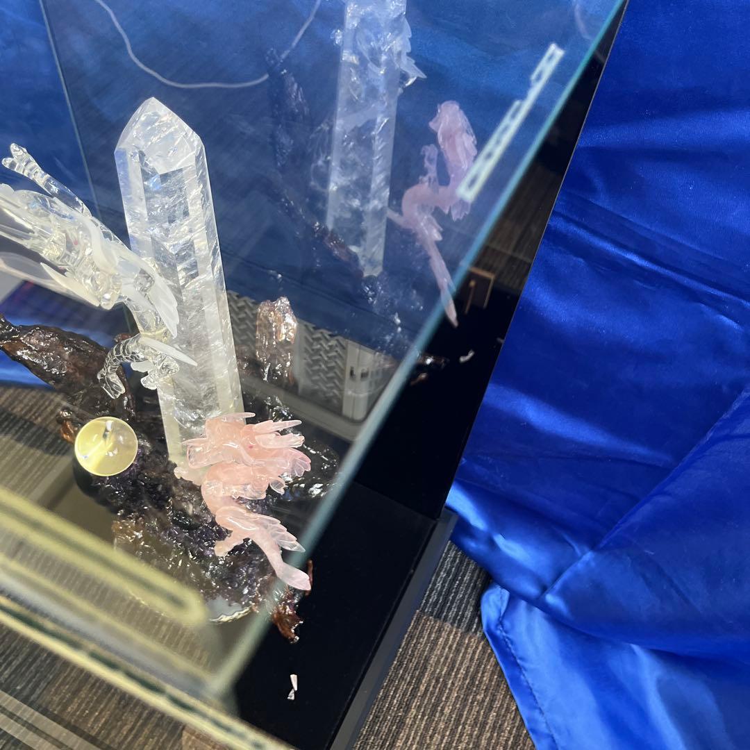 日本伝統工芸正会員　一級宝石研磨士　天を翔け福を掴む　天翔龍　置物　※訳あり※