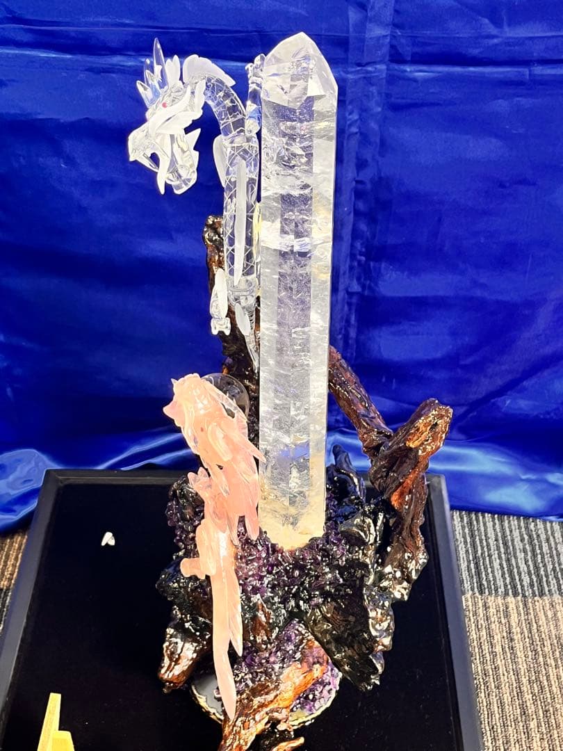 日本伝統工芸正会員　一級宝石研磨士　天を翔け福を掴む　天翔龍　置物　※訳あり※