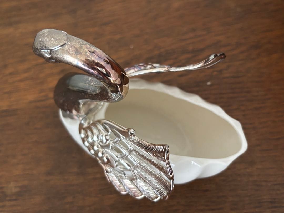 白鳥　スワン　陶器製　調味料入れ