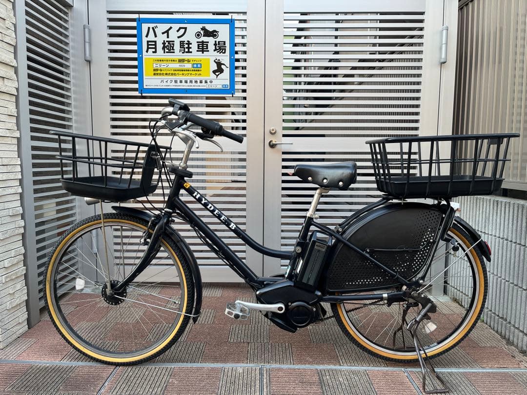 【横浜 引取限定】ブリヂストン HYDEE 前後バスケット付