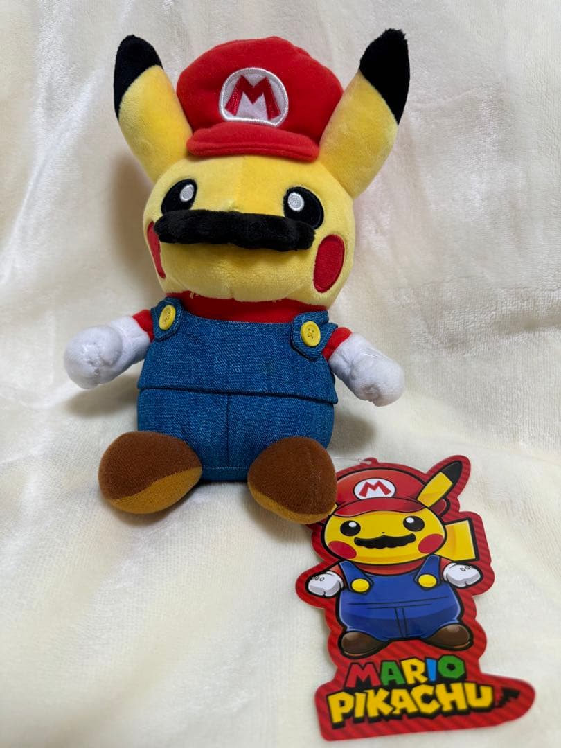 タグ付き　マリオ　ピカチュウ ぬいぐるみ ポケモンセンター