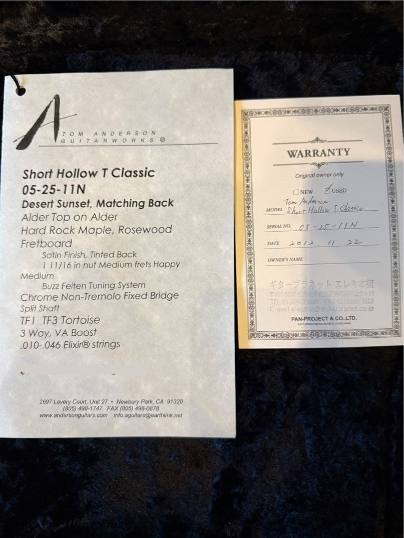 超美品Tom Anderson short hollowT ミディアムスケール