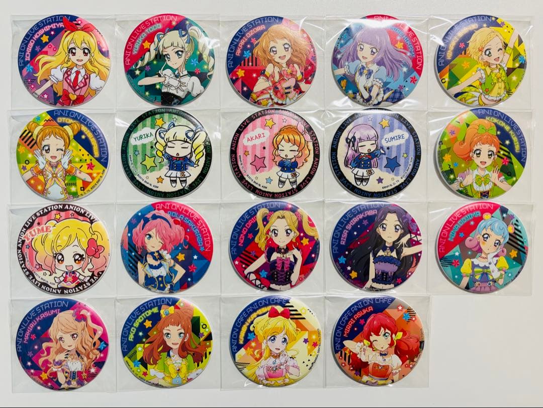 アイカツ アニON マグバッジ マグネット 缶バッジ