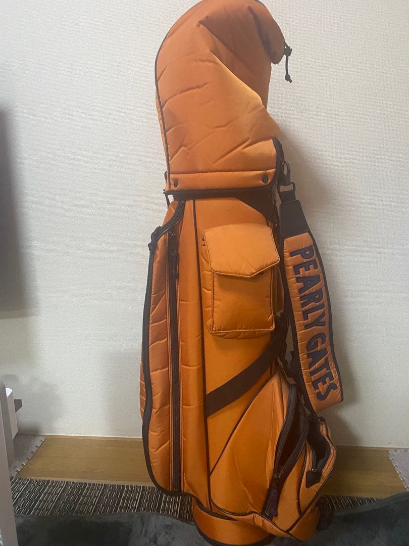 PEARLY GATES キャディバッグ オレンジ。ミエコウエサコ、クラブセット