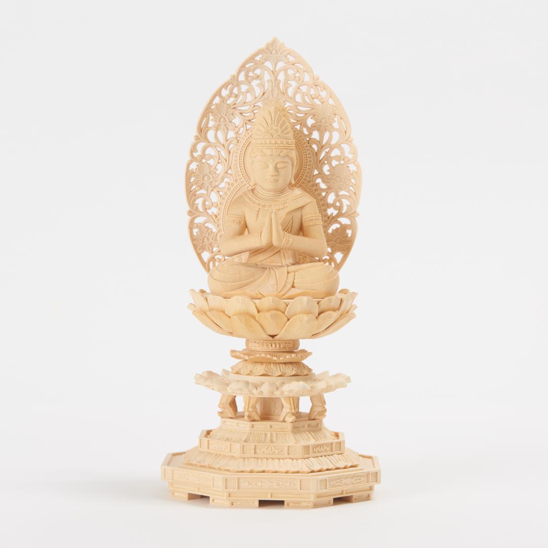 桧　２.５寸　勢至菩薩 仏像 #050