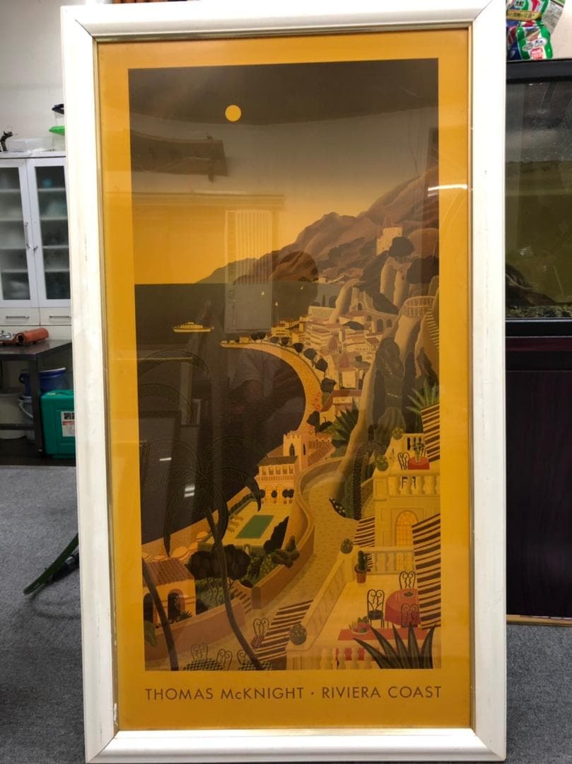 絵画　トーマス・マックナイト　「リヴィエラコースト」　アートポスター