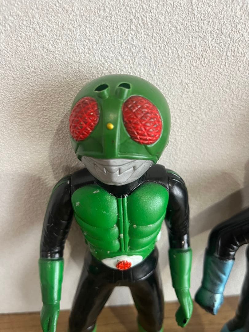 【当時物】旧バンダイ 仮面ライダー ソフビ 2体セット 約21cm 昭和レトロ