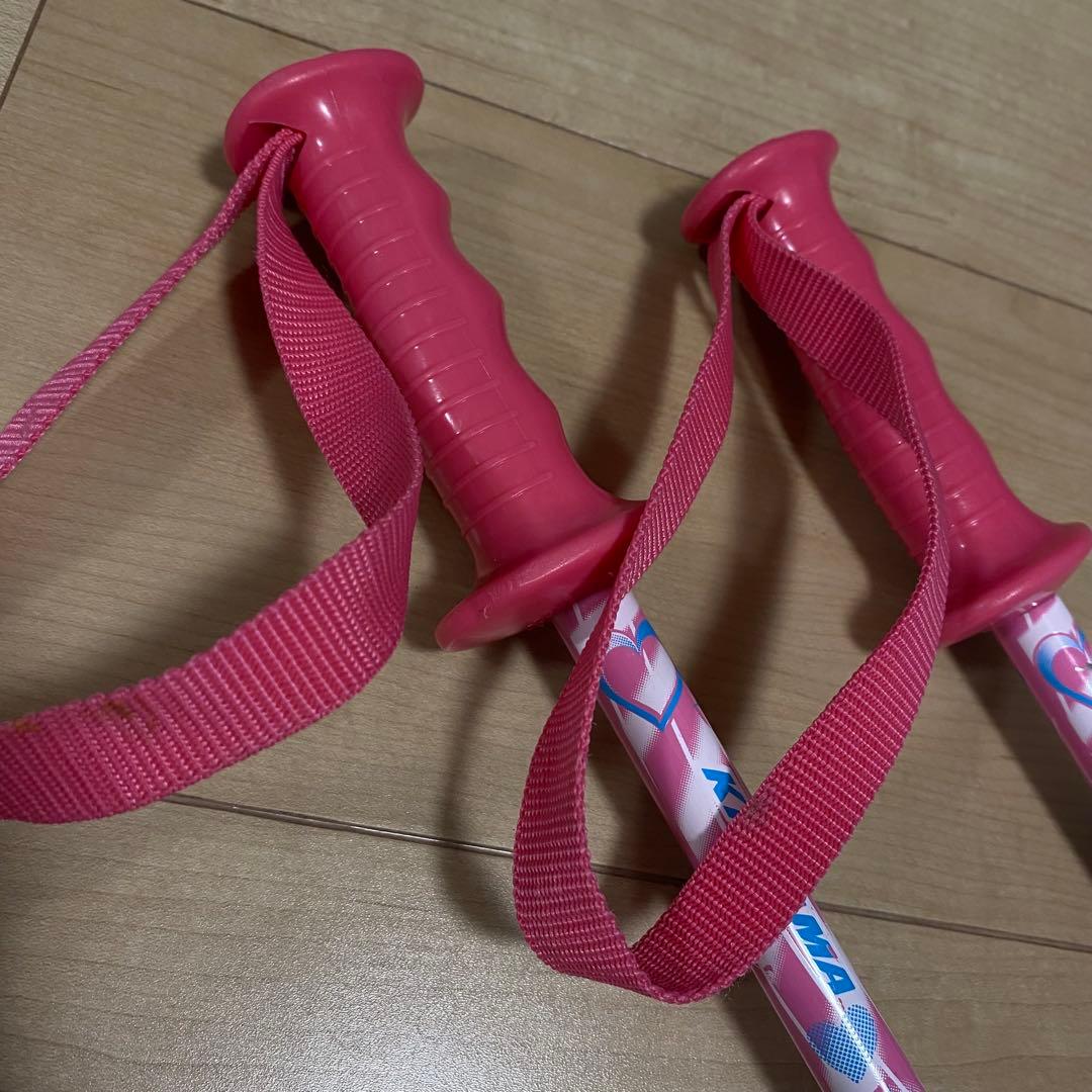 カザマ　キッズスキーセット　板107㎝　ストック 90㎝　ブーツ 19㎝　20㎝