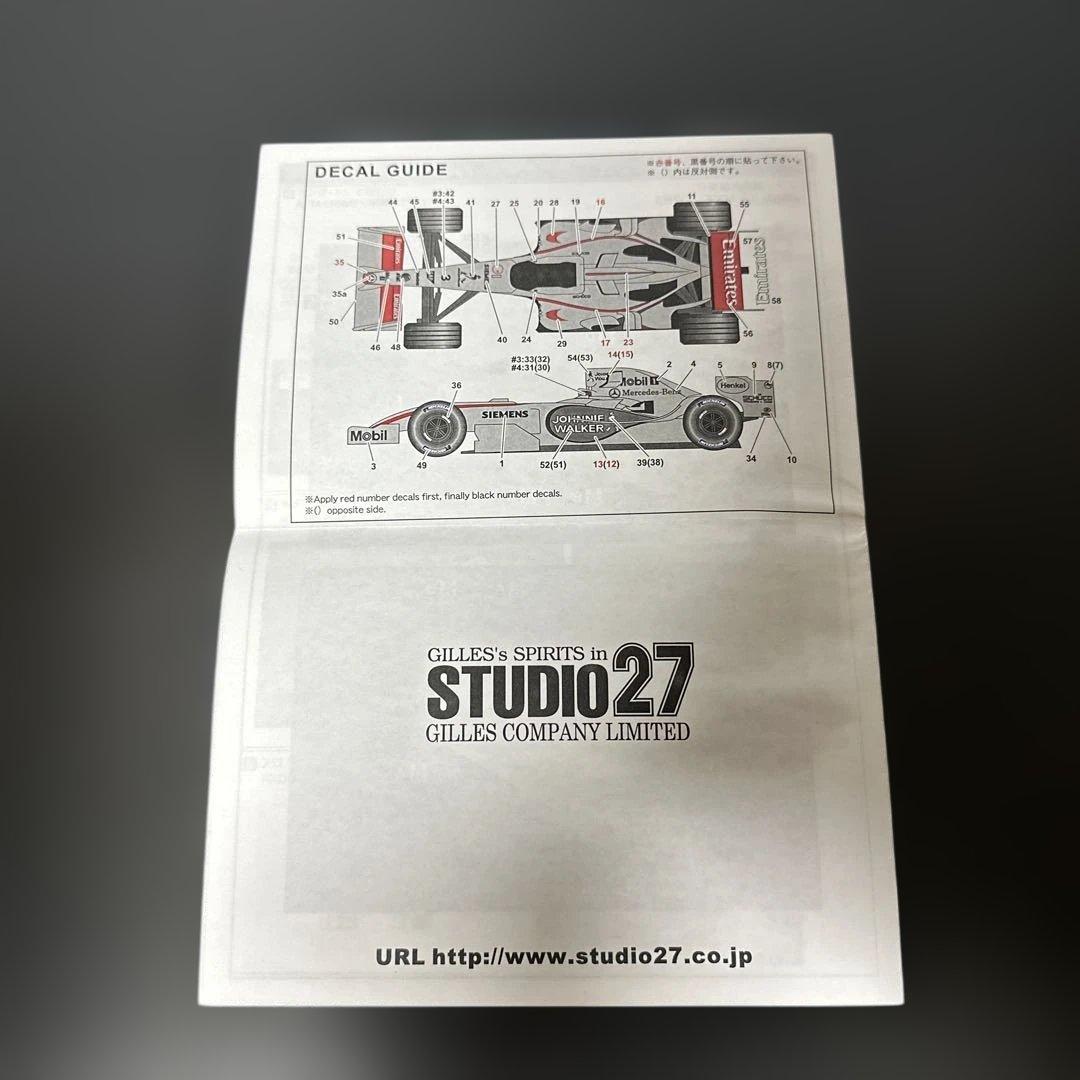 STUDIO27 MP4/21 1/20スケールキット