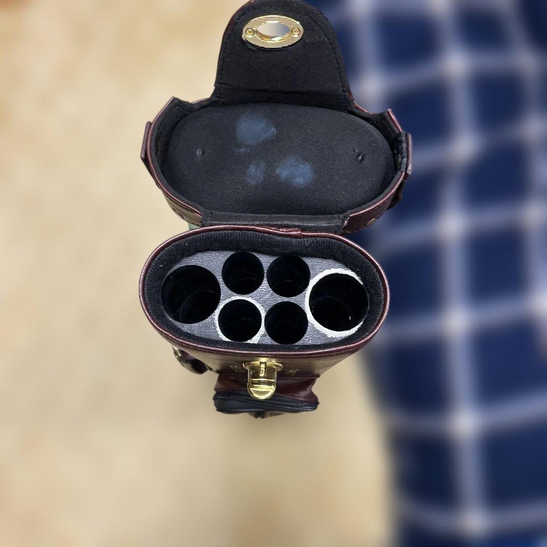 ビリヤードケース ブラウンレザー 6本収納