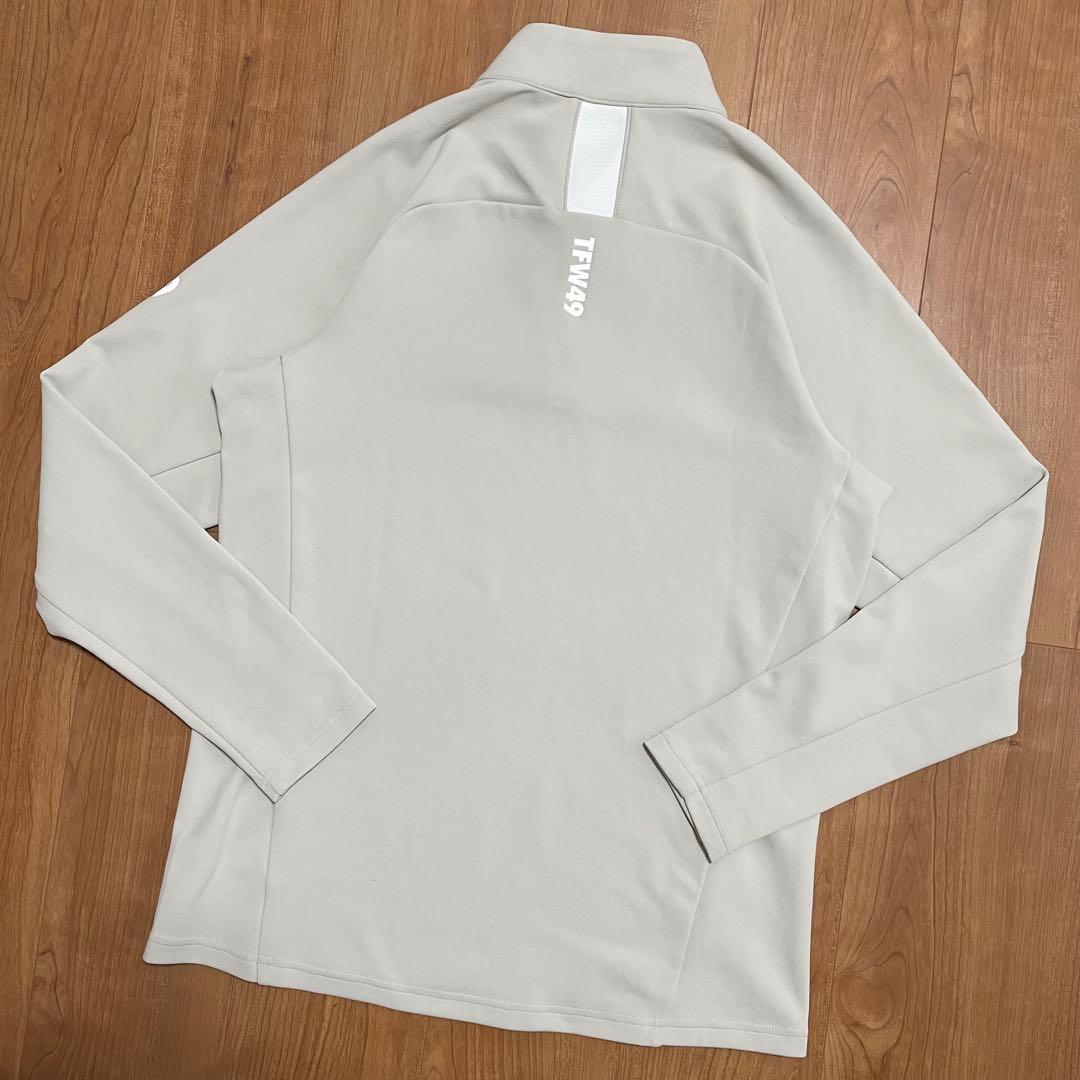 TFW49 ハーフジップ　ロングスリーブ　XL グレー　ベージュ　ゴルフ
